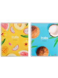 Тетрадь  48 листов Вкусные фрукты, гребень 48-7117