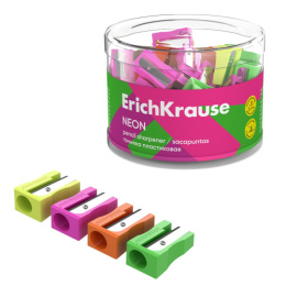 Точилка пластик ErichKrause Easysharp Neon ассорти 59986