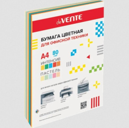 Бумага А4 Devente интенсив пастель 5 цветов 80г 100 листов 2072258