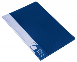 Папка с  10 файлами Бюрократ Blue -BPV10BLUE