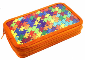 Пенал двухкамерный Silwerhof Пазл 850920