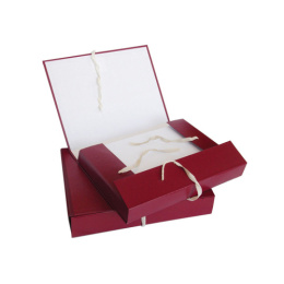 Папка для бумаг арх. 75мм, с завязками, микрогофрокартон, 700 листов, белая 1061, 6821