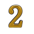 Цифра 2, золото Аллюр 26292