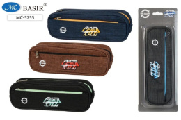 Пенал-тубус The Glory, ткань цветная ассорти, внешний карман на молнии MC-5755