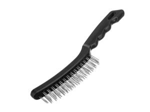 Щетка 3-х рядная металлическая, пластиковая ручка Sparta 748655