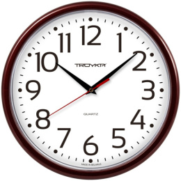 Часы настенные круглые d-23см, бордовый, 91931912 Troyka 290815