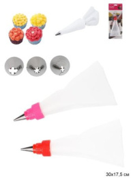 Шприц кондитерский мешок +  4 насадки 30см F-6655/672541