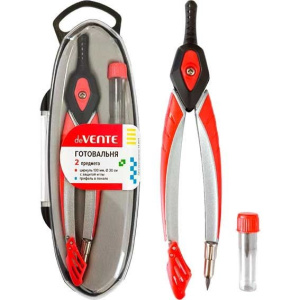 Готовальня  2 предмета Devente, серебристый с красным 5093500