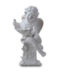 Фигурка садовая гипсовая Ангелочек с чашей 22х39см ГусьДекорЛюкс 15С05