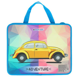 Папка-портфель детский А4 Желтый автомобиль DV-7383