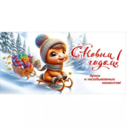 Открытка-конверт для денег С Новым годом! Ярких и незабываемых моментов! 5.0001539
