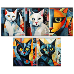 Тетрадь  48 листов Графичные коты 14138/5