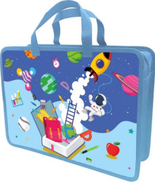 Папка-портфель детский А4 Lamark Космос, на молнии 128/708892853  DC0035-34