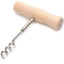 Штопор металлический деревянная ручка Мирхозторг 1355