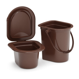 Ведро-туалет пластиковое 17л со съемным горшком Альтернатива М3051