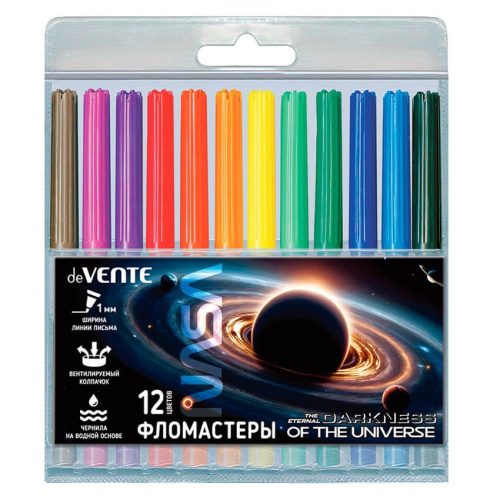 Фломастеры 12 цветов Devente Darkness of the Universe 5081644