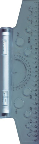 Рейсшина 30см прозрачная, с роликом ЛР20