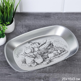 Блюдо металлическое овальное 260х160мм h-30мм Натюрморт DR-100/714472