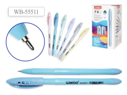 Ручка шариковая синяя, цветной корпус WB-55511