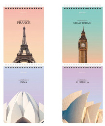 Блокнот А5  80 листов Brauberg Архитектура, гребень 114382