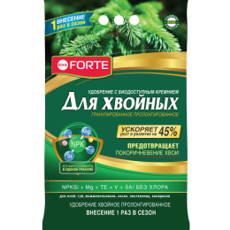 Удобрение для хвойных Хвойное 2,5л с биодоступным кремнием гранулированное пролонгированное Bona Forte