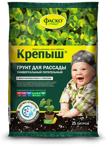 Грунт для рассады 25л Крепыш Фаско