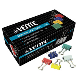 Зажим 19мм Devente, металлический, цветной, ассорти 4131314