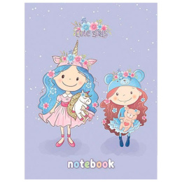 Книжка записная А6  48 листов Девочки, книжный переплет С3628-24
