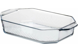 Форма для запекания стеклянная жаропрочная прямоугольная 35,5х21х6см 2,75л Borcam 59974