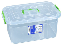 Контейнер для продуктов пластиковый  9,0л прямоугольный с ручками прозрачный Ар-Пласт 05034