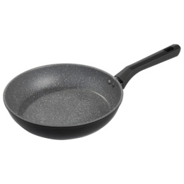 Сковорода алюминиевая кованая с антиприг. покрытием Black Crystal d-24см без крышки с ручкой soft-touch Appetite BC2241