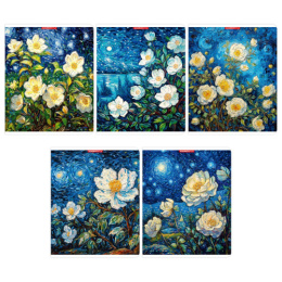 Тетрадь  48 листов Белый шиповник 15090/5