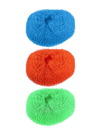 Губки для посуды полипропиленовые набор 3шт. 7х7х2см Рыжий кот KS-01/104454