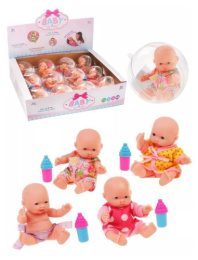Пупс 12 см Милый малыш, с аксессуаром, в ассортименте, в прозрачном шаре Наша Игрушка Y10378084