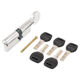 Личинка (цилиндровый механизм) Аллюр HD FG 80-5К CP (40x40G), хром, перфоключ/вертушка, блистер Аллюр 42750