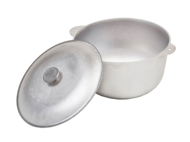 Казан алюминиевый литой 20л 40см с крышкой Гардарика 20-0