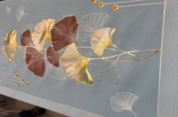 Клеенка - скатерть на тканевой основе 120х150см 20шт. в рулоне Жасмин 008I-S