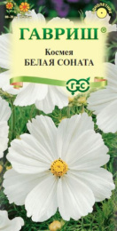 Космея Белая соната 0,3г цветной пакет Гавриш