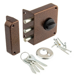 Замок накладной Зенит-ЗН-1-3-3, медь Зенит 41336