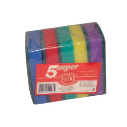 Губки для посуды с чистящим слоем набор  5шт. 10х7х2,5см Супер Pride ГХ006