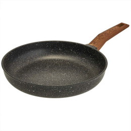 Сковорода алюминиевая литая с антиприг. мраморным покрытием Мегалит 18 d-28см без крышки с ручкой soft-touch Гардарика 0428-18