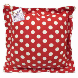 Подушка декоративная 40х40см Горох красный ДомВелл 