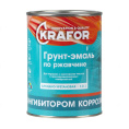Грунт-эмаль по ржавчине "KRAFOR" серый 1 кг 26692