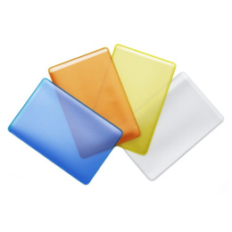 Обложка для проездных документов, ПВХ, прозрачная цветная 1164.Ф/50 284231