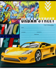 Тетрадь  18 листов линейка Невероятные суперкары 18-3696
