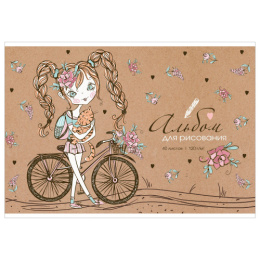 Альбом для рисования 40 листов Покатаемся, склейка 10980