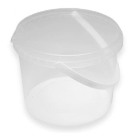 Ведро одноразовое пластиковое с крышкой 1,0л d-130мм прозрачное Юпласт ЮУПМ4010