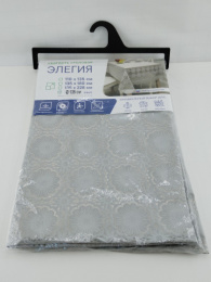 Скатерть виниловая круглая d-135см Элегия Вилина 005-grey\lightgrey