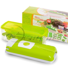 Овощерезка многофункциональная нержавеющая сталь + пластик 12 предм. с контейнером Nicer Dicer Estet 38672