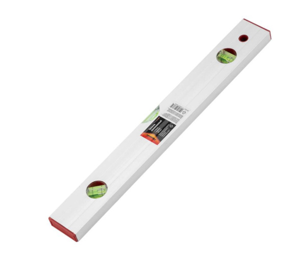 Уровень  400мм алюминиевый с 3 глазками, линейка, серебрянный Sparta 331205